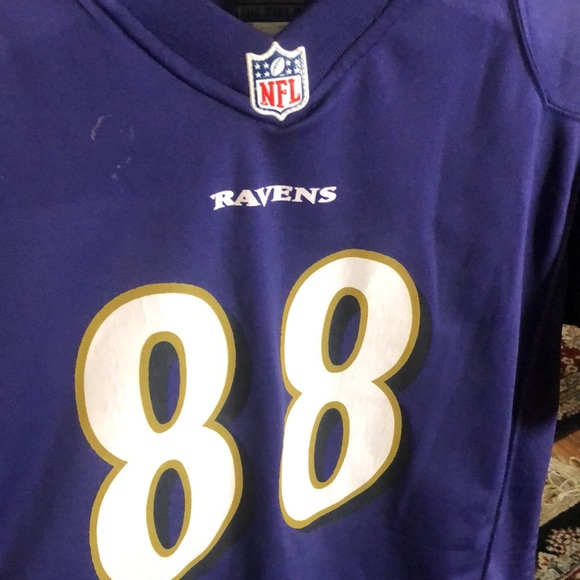 Nike Ravens 88 Dennis Pitta Purple Elite NFL Jersey Pitta Youth XL Nike OnField - Picture 11 of 17